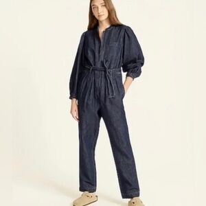 J. Crew Puff-Sleeve Denim Jumper - Size 2